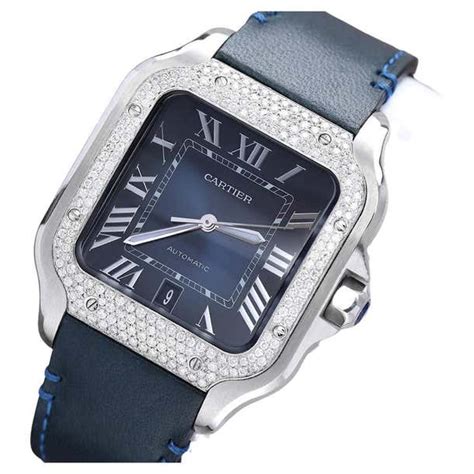 cartier santos diamond bezels